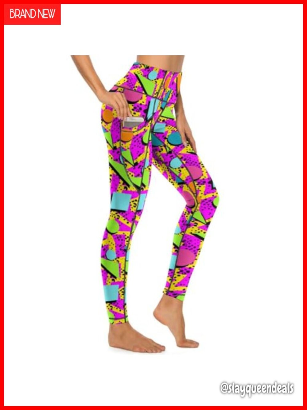 Tie Dye High Waisted Yoga Leggings with Pockets - 4-Way Stretch